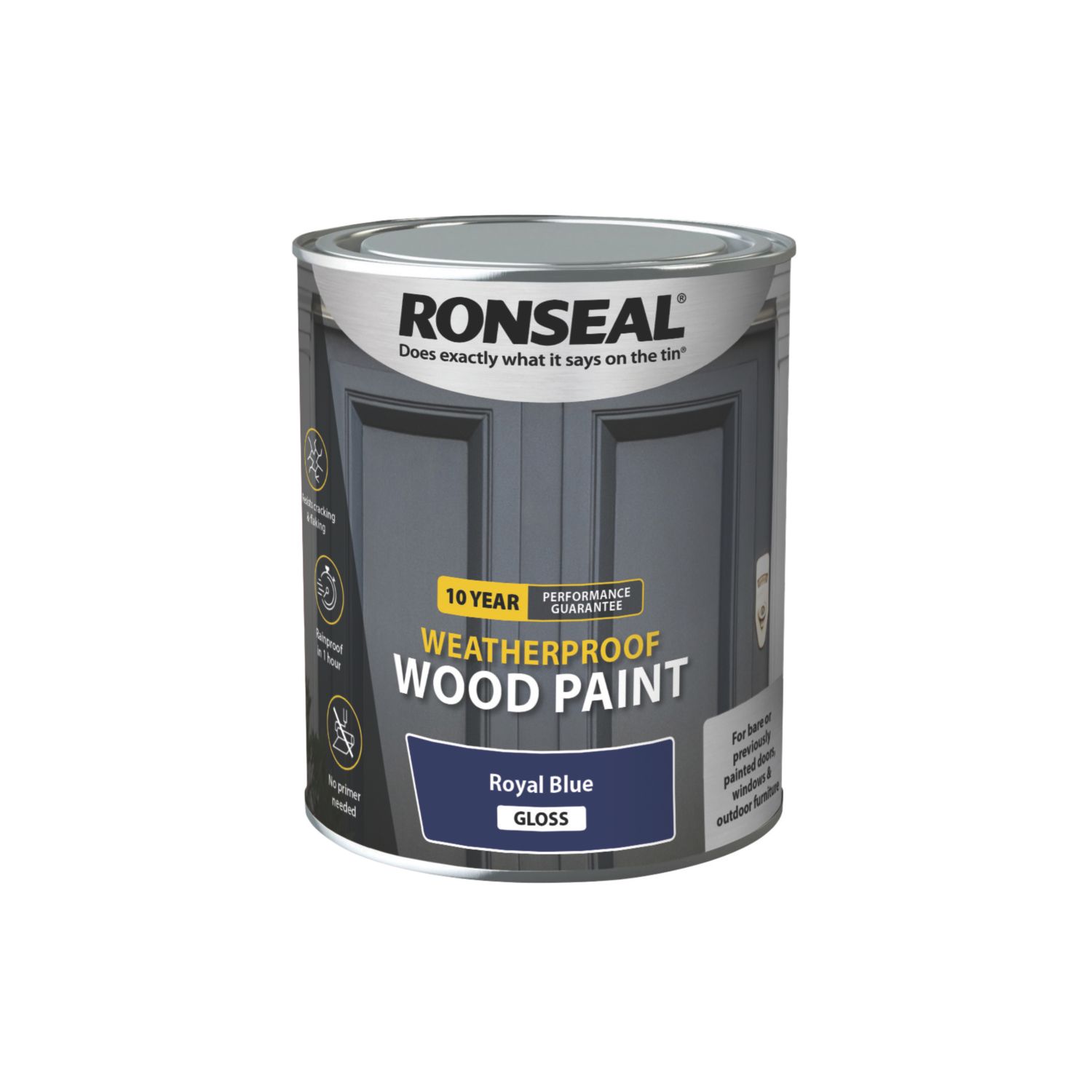 Ronseal 750ml Royal Blue Satin Wood Paint (248VV)