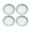 LAP Circo Round LED Disk Cabinet Downlights Chrome 0.45W 100lm 4 Pack
