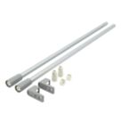 Hafele Drawer Rail Set Grey 450mm 2 Pack
