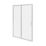 Fit Quick Framed Rectangular Sliding Shower Door Chrome 1200mm x 1850mm