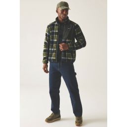 Regatta Frankie Borg Fleece Navy / Dark Khaki Check Small 42.5" Chest