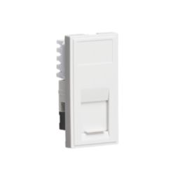 Knightsbridge  Modular RJ45 Ethernet Socket White with White Inserts