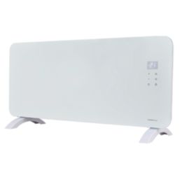 Masterplug Auraline 2000W Electric Glass Panel Heater 430mm x 920mm White 6824BTU