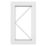Crystal  Left-Hand Opening Clear Double-Glazed Casement White uPVC Window 610mm x 1040mm