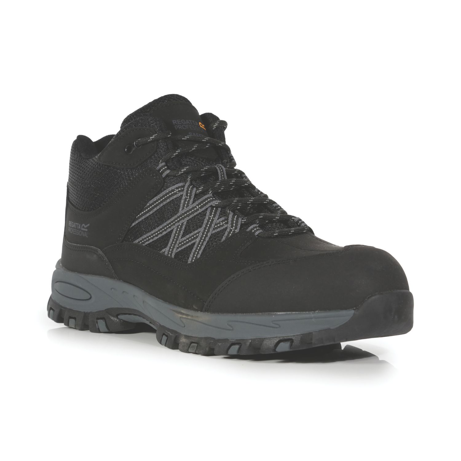 Regatta Sandstone SB Size 12 Black/Granite Water-Resistant Steel Toe Cap Safety Boots (249JR)