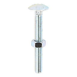 Timco Carriage Bolts Carbon Steel Zinc-Plated M6 x 50mm 200 Pack