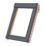 Keylite  Manual Centre-Pivot Grey & Pine Timber Double-Glazed Roof Window Clear 780mm x 1180mm