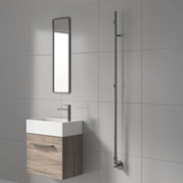 Reina 1500mm x 22mm 119BTU Gunmetal Pole Electric Towel Rail Radiator