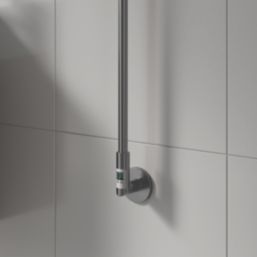 Reina 1500mm x 22mm 119BTU Gunmetal Pole Electric Towel Rail Radiator