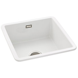 Abode Sandon 1 Bowl Fireclay Ceramic Kitchen Sink 460mm x 194mm