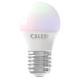Calex  ES P45 RGB & White LED Smart Light Bulb 4.9W 470lm 4 Pack