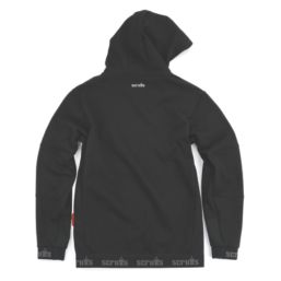 Scruffs Tech Hoodie Breathable with Zipped Pockets Black Small 38" Chest