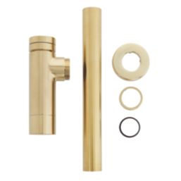 Highlife Bathrooms  Round Metal Bottle Trap Brushed Brass 50mm