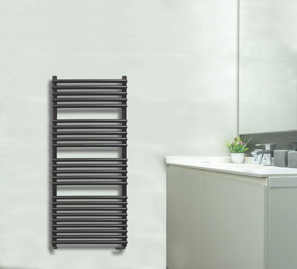 Towelrads Iridio Designer Towel Radiator 1200m x 500mm Black