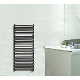 Towelrads Iridio Designer Towel Radiator 1200m x 500mm Black 2098BTU