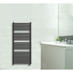 Towelrads 1200mm x 500mm 2098BTU Black Flat Designer Towel Radiator