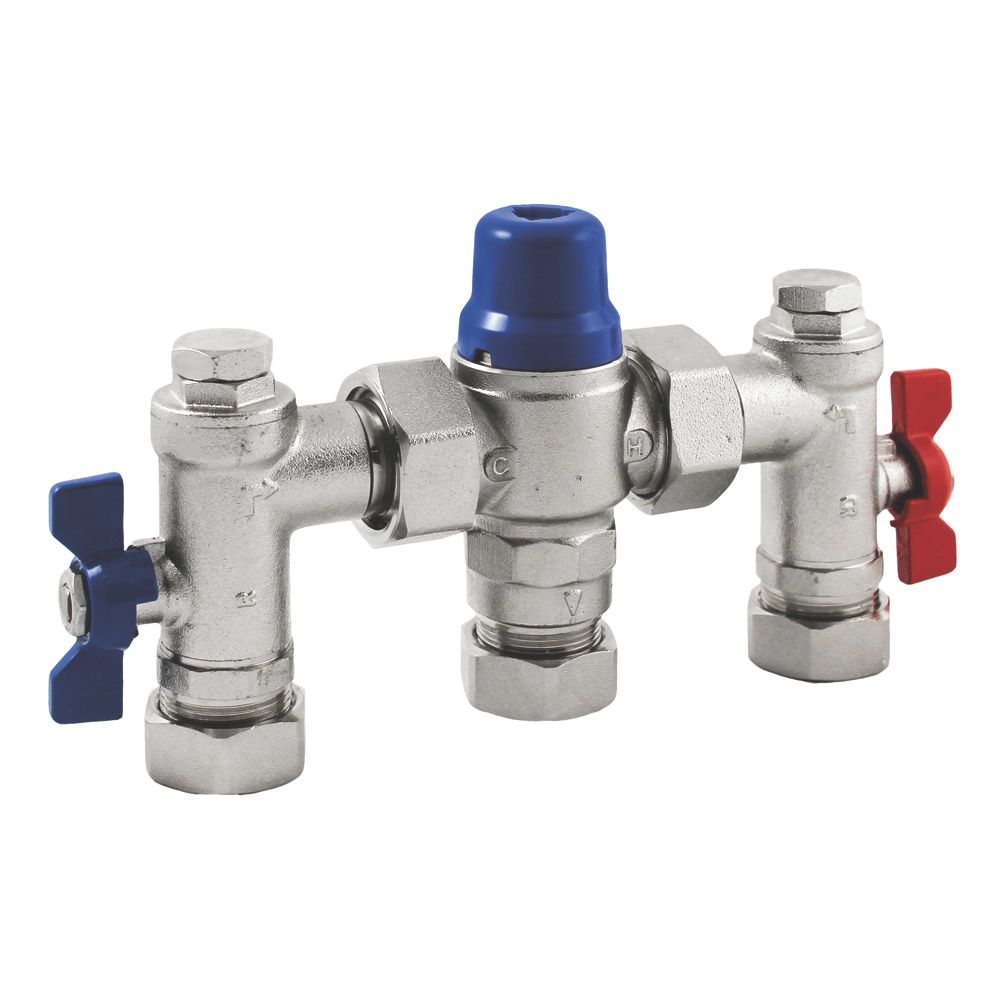 Reliance Valves HEAT112050 Easifit 4-in-1 TMV 15mm - Screwfix