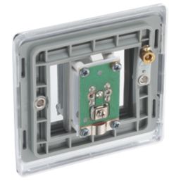 British General Nexus Metal 1-Gang Single Satellite Socket Polished Chrome