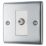 British General Nexus Metal 1-Gang Single Satellite Socket Polished Chrome