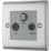 British General Nexus Metal 1-Gang Triplex TV Socket Brushed Steel