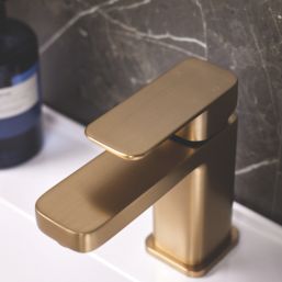 ETAL Lanza Brushed Brass 155mm Standard Lever Mono Basin Mixer Tap