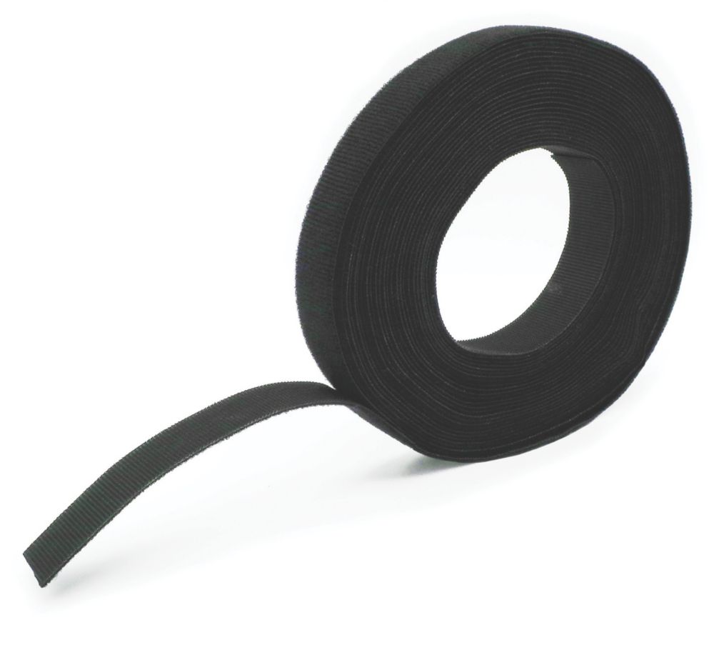 Velcro Brand Black Heavy Duty Stick-On Tape 1m x 50mm - Screwfix