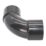 FloPlast Solvent Weld Waste Bend 92.5° Black 32mm 5 Pack