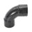 FloPlast Solvent Weld Waste Bend 92.5° Black 32mm 5 Pack