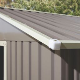 Rowlinson Trentvale 10' x 11' 6" (Nominal) Apex Metal Shed Light Grey