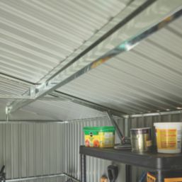 Rowlinson Trentvale 10' x 11' 6" (Nominal) Apex Metal Shed Light Grey