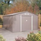 Rowlinson Trentvale 10' x 11' 6" (Nominal) Apex Metal Shed Light Grey