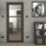 Green & Taylor Heritage Slimline 1-Clear Light Primed Black Wooden Fully Glazed Internal Door 1981mm x 838mm