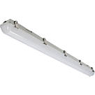 Knightsbridge TORC Single 4ft Maintained or Non-Maintained Switchable Emergency LED Batten with Self Test Emergency Function With Microwave Sensor 19/37W 3000 - 5550lm 230V