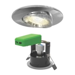 4lite  Tilt  Fire Rated LED Smart Downlights Chrome 5W 440lm 2 Pack