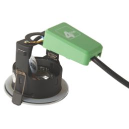 4lite  Tilt  Fire Rated LED Smart Downlights Chrome 5W 440lm 2 Pack