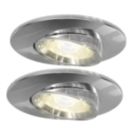 4lite  Tilt  Fire Rated LED Smart Downlights Chrome 5W 440lm 2 Pack