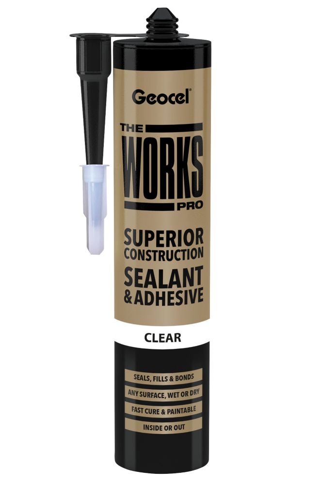 Geocel The Works Pro Sealant and Adhesive Clear 290ml