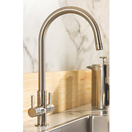 Streame by Abode Neo Dual-Handle Mono Mixer Brushed Nickel