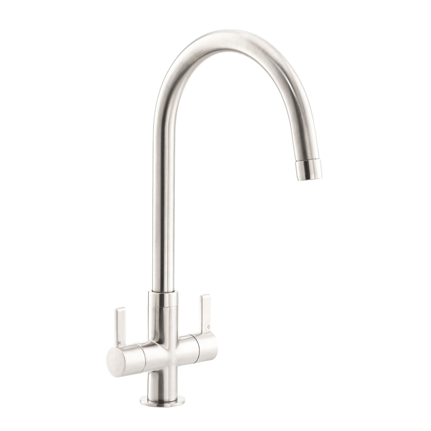 Streame by Abode Neo Dual-Handle Mono Mixer Brushed Nickel (250JM)