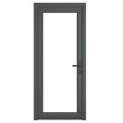 Crystal  Fully Glazed 1-Clear Light Left-Handed Anthracite Grey uPVC Back Door 2090mm x 840mm