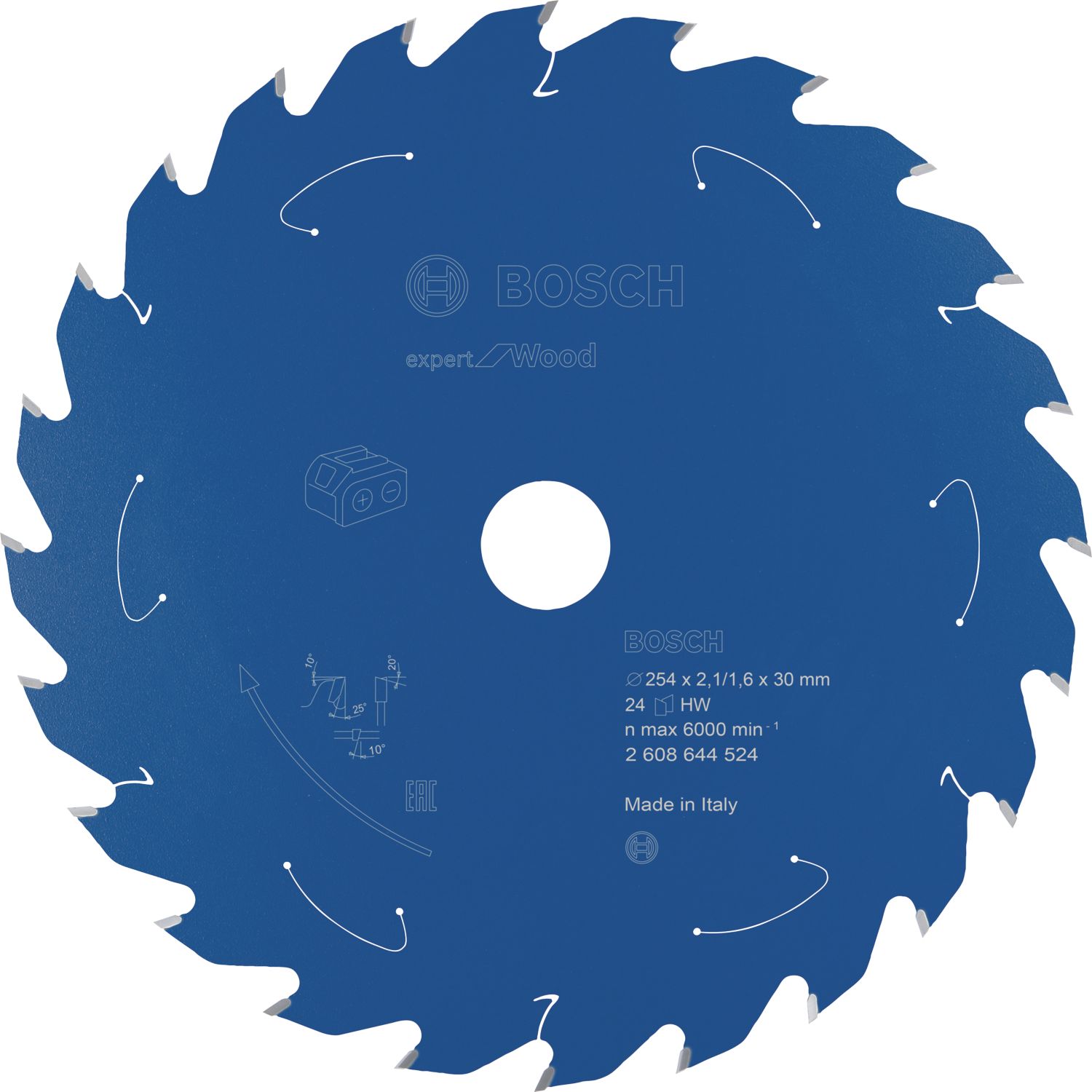 Bosch Expert Wood Circular Saw Blade 254mm x 30mm 24T (250KP)