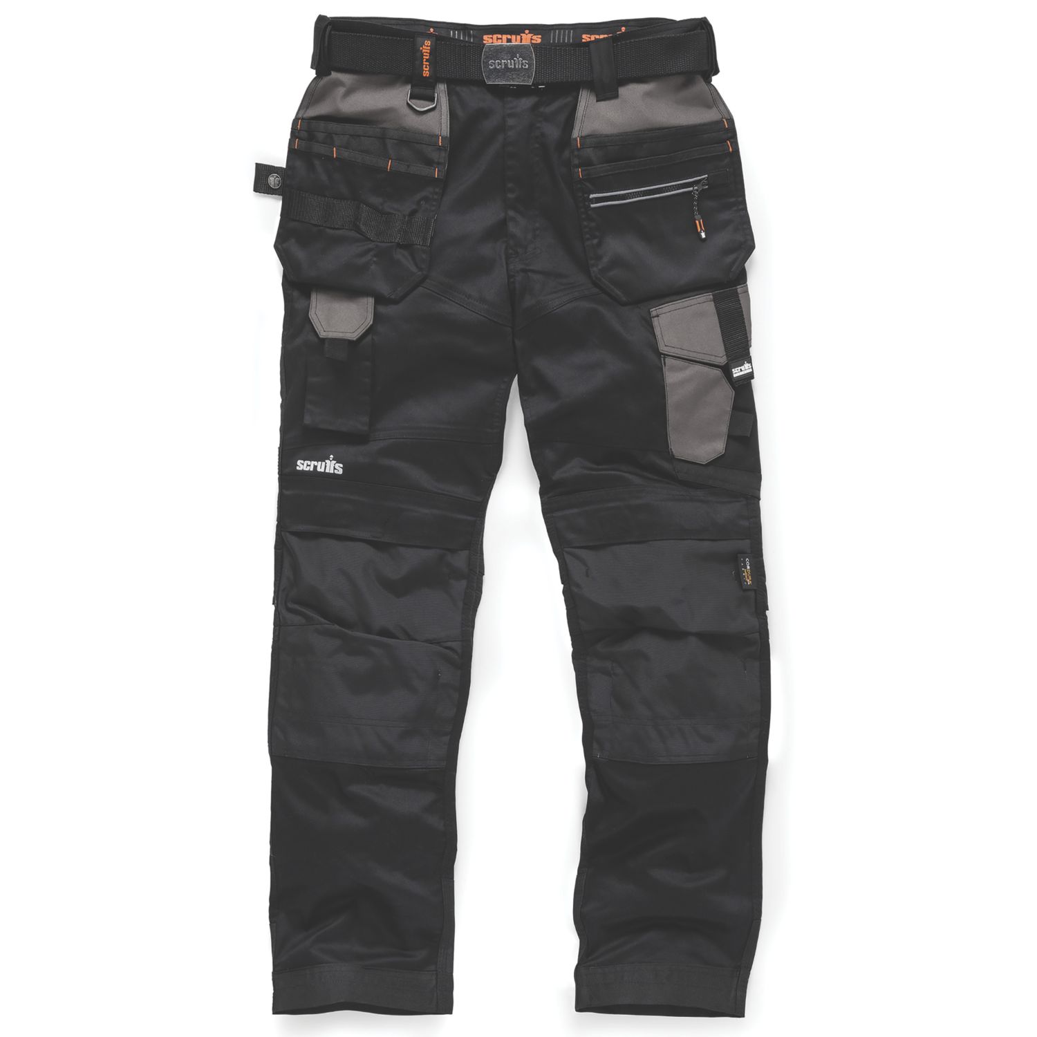 Scruffs Pro Flex Holster Work Trousers Black 30" W 30" L (250KV)
