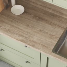 Wilsonart Matt Brown Wood Effect Laminate Upstand 3000mm x 100mm x 20mm