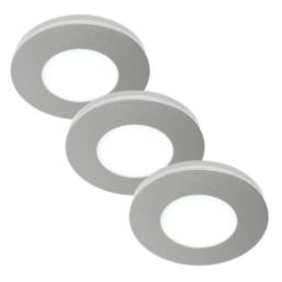 Sensio Apex TrioTone Round LED Under Cabinet Lights Steel 4.8W 100lm 3 Pack