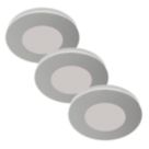 Sensio Apex TrioTone Round LED Under Cabinet Lights Steel 4.8W 100lm 3 Pack