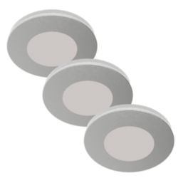 Sensio Apex TrioTone Round LED Under Cabinet Lights Steel 4.8W 100lm 3 Pack