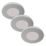 Sensio Apex TrioTone Round LED Under Cabinet Lights Steel 4.8W 100lm 3 Pack