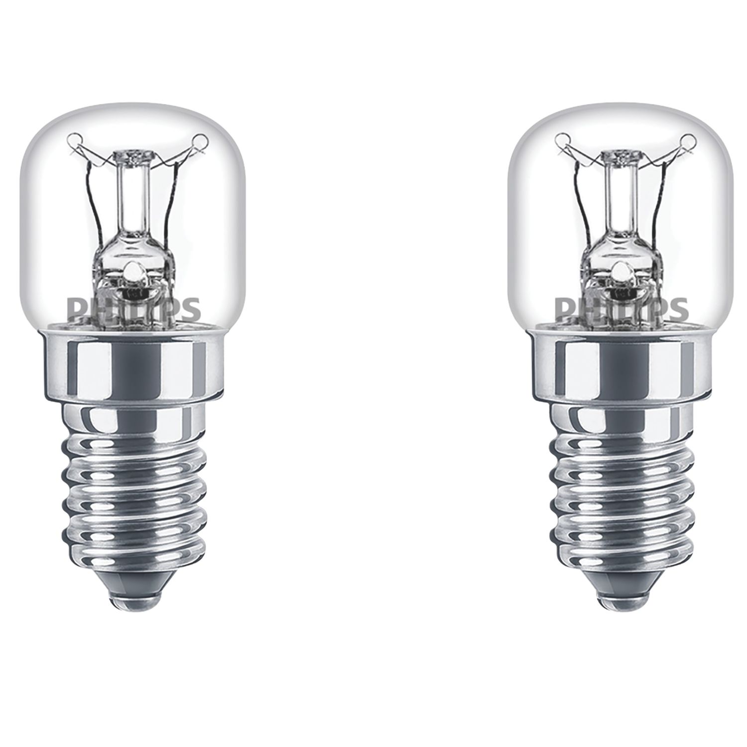 Philips Pygmy E14 Mini Globe Incandescent Oven Light Bulb 90lm 15W 2 Pack (250PP)