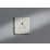 Knightsbridge  13A 1-Gang Unswitched Socket Brushed Chrome with White Inserts