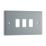 British General Nexus Metal Grid 3-Module Grid Faceplate Grey